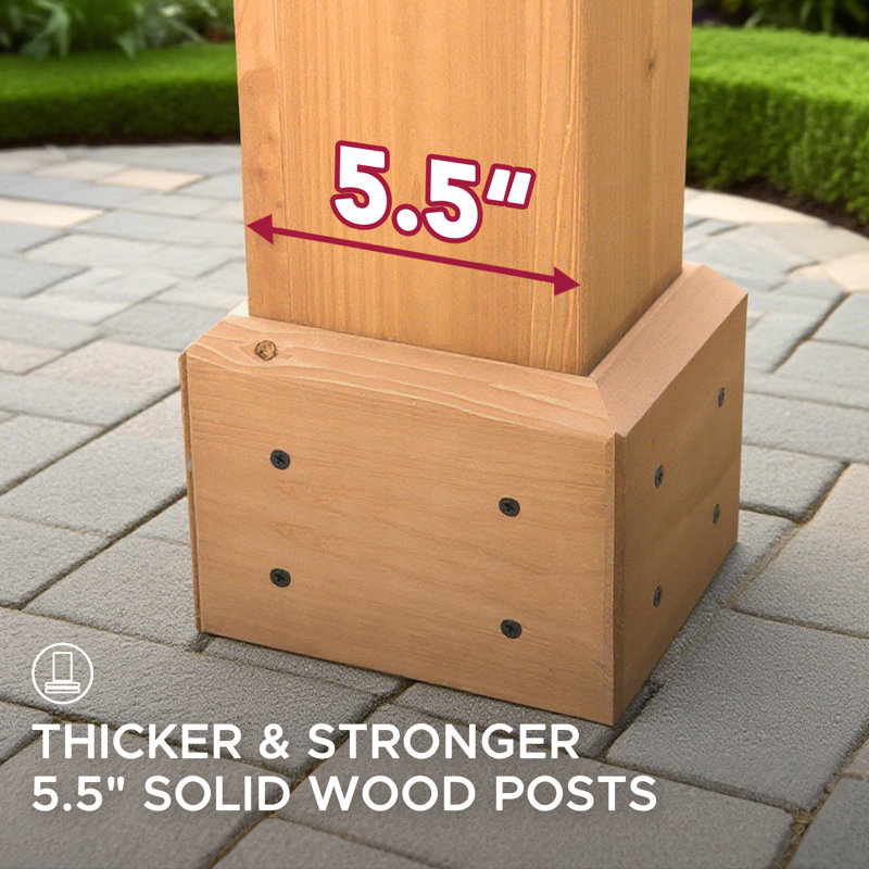 Sunjoy Hardtop Gazebo 11 X 13 Outdoor Cedar Framed Wood Gazebo With sunjoy-hardtop-gazebo-11-x-13-outdoor-cedar-framed-wood-gazebo-with